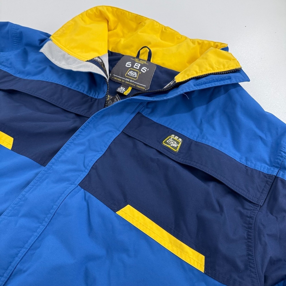 686 Westlife Distribution Ski Jacket MENS Blue Full Zip Winter Snowboard SIZE XL